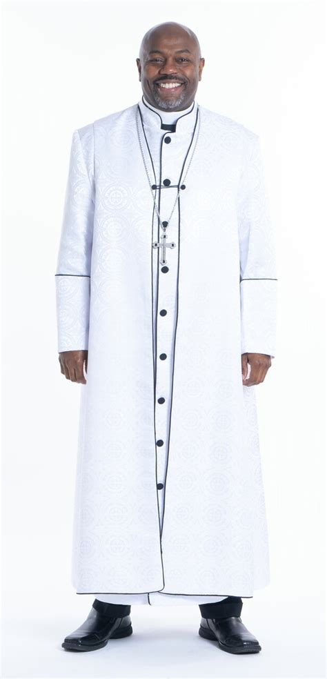 Joshua Clergy Robe And Chimere Set In White Black Divinity Clergy Wear