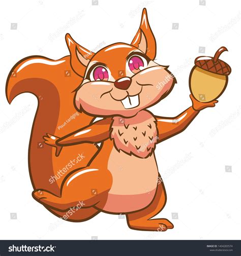 Squirrel With Nut Clipart