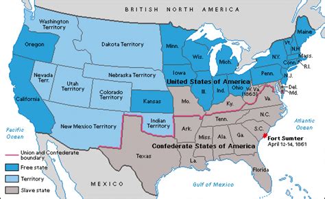 Civil War Border States Map - Printable Map