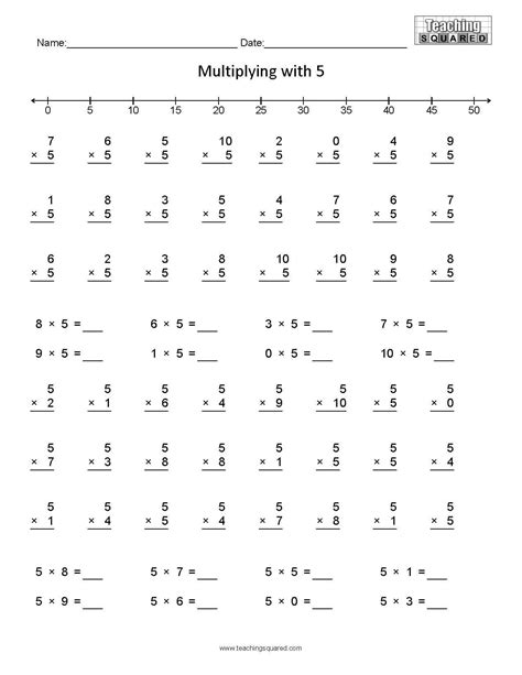 Learning Multiplication Teaching Squared