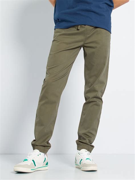 Chino Coupe Jogger Kaki Kiabi 15 00