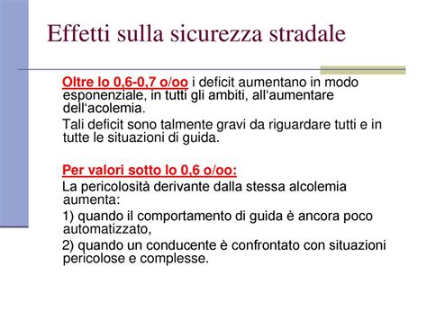 Alcol E Guida Pericoli Per La Sicurezza Stradale Dr Ppt Scaricare