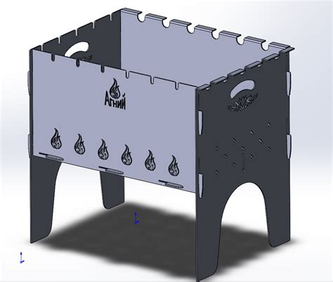 Мангал разборный 2мм - Чертежи, 3D Модели, Проекты, Модели для станков ЧПУ