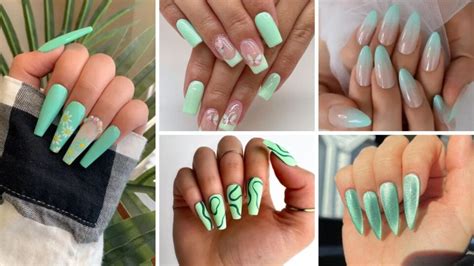 Mint Green Nail Designs To Refresh Your Day