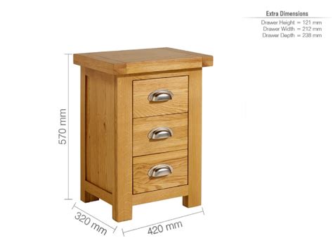 Birlea Woburn Small Drawer Bedside Oak Bedside Chest At Mattressman