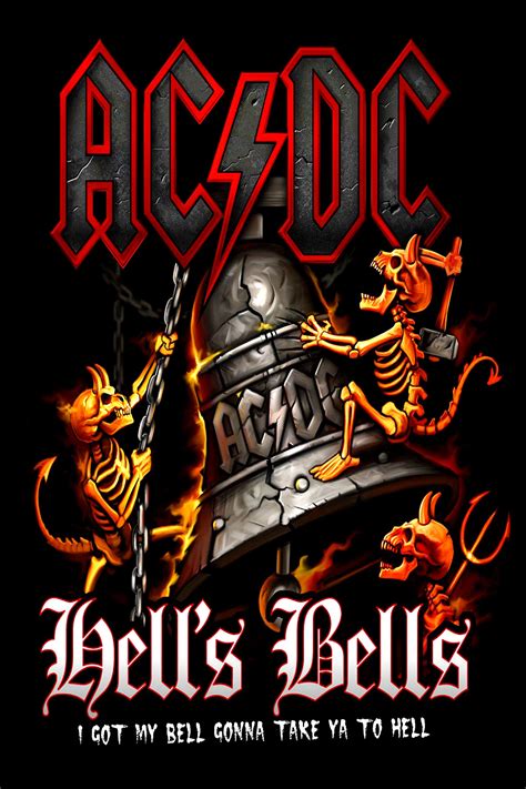 Ac Dc Hell S Bells Poster And Metal Art Etsy