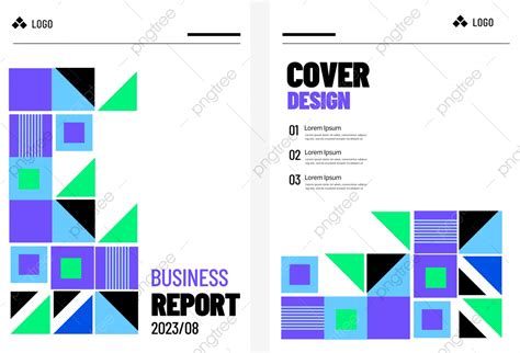 Modern Geometric Business Report Cover Template Download On Pngtree