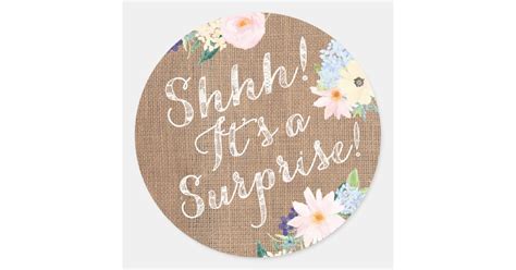 Shhh Its A Surprise Party Envelope Seal Sticker Zazzle