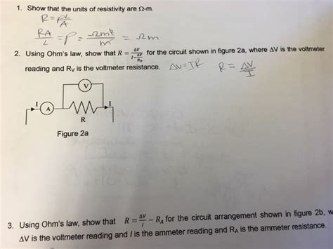 Solved Show that the units of resistivity are ohm-m. R = | Chegg.com