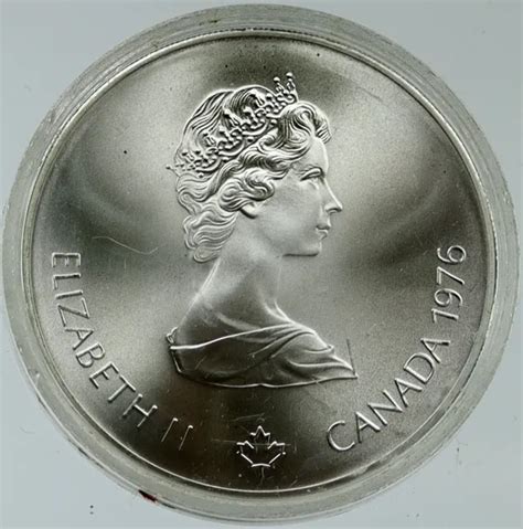 Canada Elizabeth Ii Olympics Montreal Boxing Old Silver Bu Coin