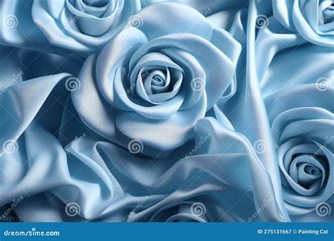 Close Up of Blue Rose Petals on White Background with Copy Space Stock ...