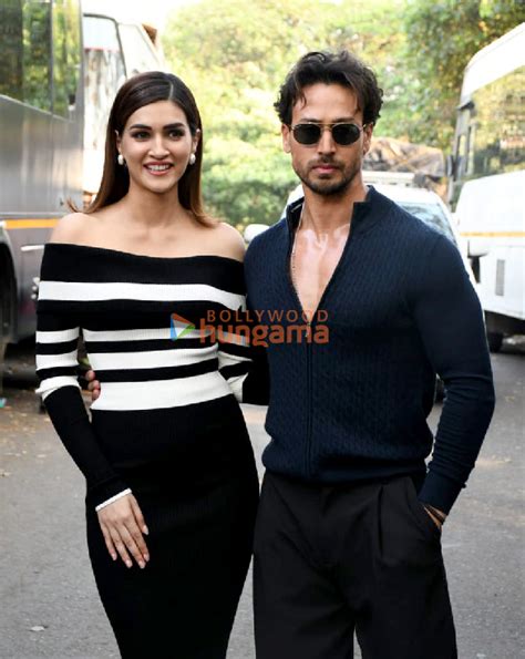 Photos Tiger Shroff And Kriti Sanon Snapped Promoting Ganapath A