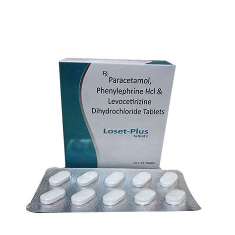 Silver Loset Plus Paracetamol Phenylephrine Hcl Levocetirizine