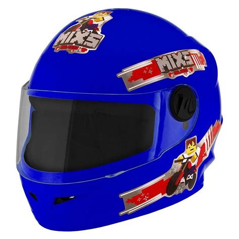 Capacete Para Crianca - Capacete para Criança Infantil Start Blocks Selfie Fechado Integral ...