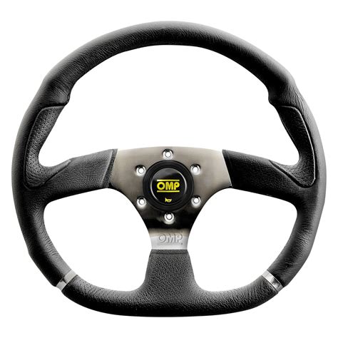 Omp® 3 Spoke Cromo Series Black Leather Racing Steering Wheel