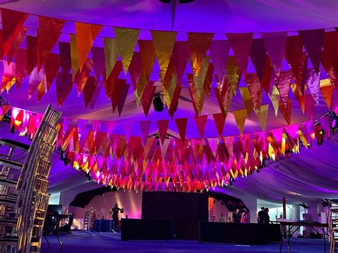 Oversized Warm Hue Satin Bunting 10m The Event Flag Hire Company Ltd