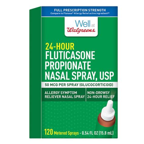 Walgreens 24 Hour Fluticasone Propionate Nasal Spray 120 Metered Spray 1source