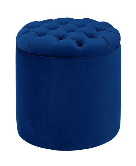 Tov Furniture Queen Blush Velvet Storage Ottoman Macys