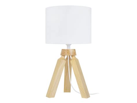 Gaby Lampe De Chevet Tr Pied Bois Naturel Et Cru