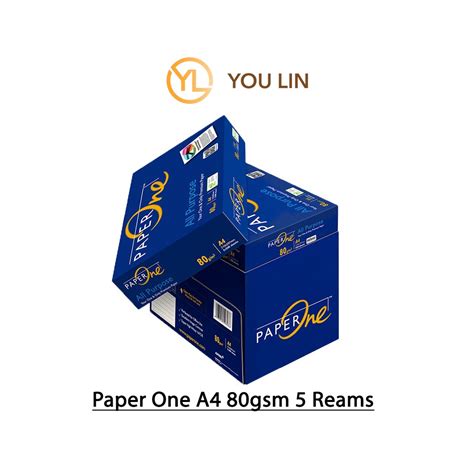 Paper One 80gsm 500 Sheets A4 Paper Box 5 Reams Shopee Malaysia