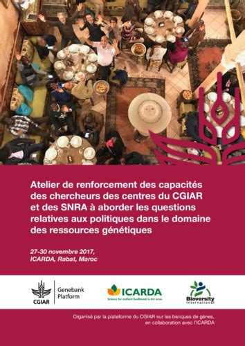 Atelier De Renforcement Des Capacites Des Chercheurs Des Centres Du