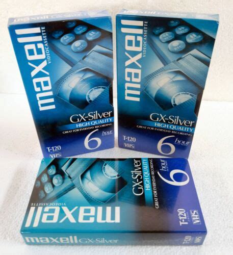 Maxell Gx Silver T Hr Vhs Tape High Quality Everyday Recording