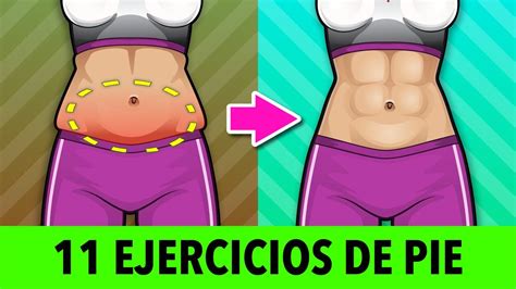 Los Mejores Ejercicios De Pie Quema Grasa Abdominal Youtube