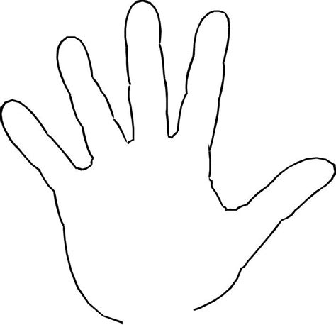 Handprint Template Hand Outline Templates Printable Free Sunday