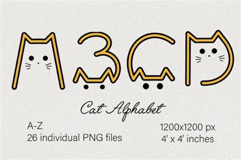 Cats Alphabetcute Abcabstract Letter Graphic By Fenrirka · Creative