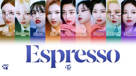 TWICE Espresso Tradução codificada em cores Legendado HAN ROM PT BR