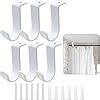 Amazon Shonmogar Ceiling Curtain Rod Brackets 6 Pack Metal Curtain