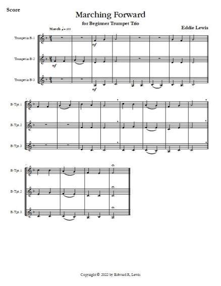 Marching Forward Beginner Trumpet Trio Tiger Music