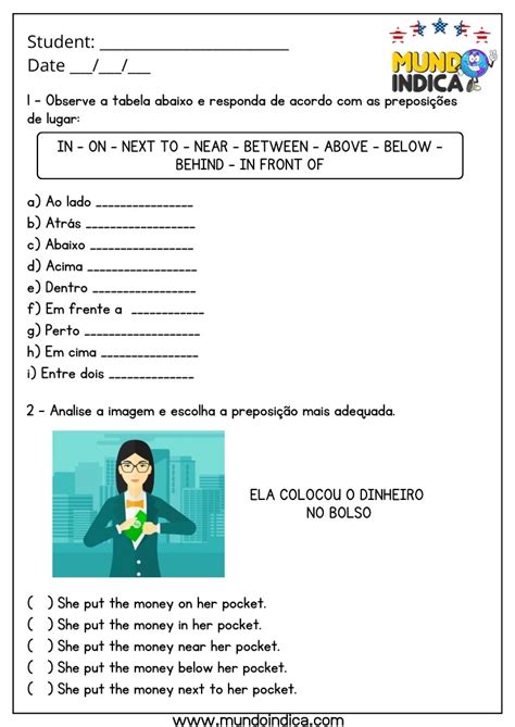 Atividade De Inglês 5 Ano Para Imprimir - 10 Atividades de Inglês 5 Ano para Imprimir