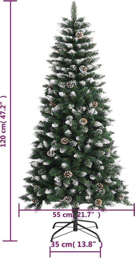 VidaXL Kunstkerstboom Met Standaard 120 Cm PVC Groen Bol