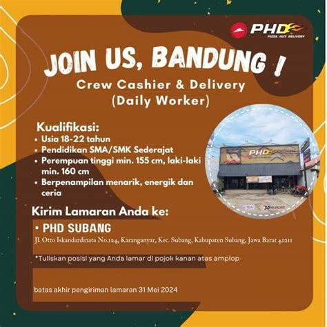 Lowongan Kerja Subang PHD Subang November 2024 Terbaru LOKER SUBANG ID