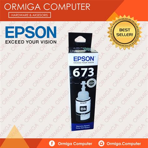 Jual TINTA EPSON T6731 L800 L850 L805 L1800 BLACK 70ml ORIGINAL