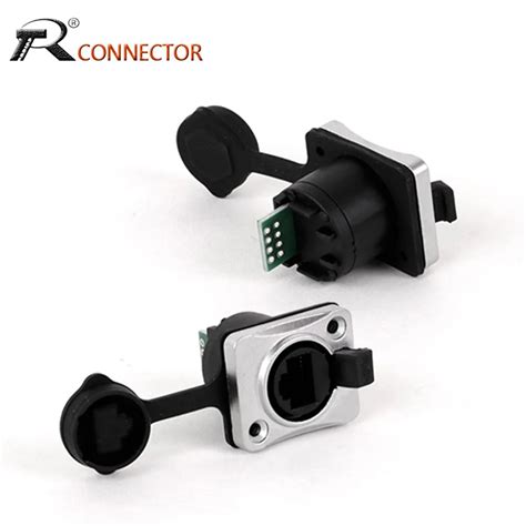 Conector De Red PCB Ethernet RJ45 CAT5 M Dulo LAN Hembra Acoplador De