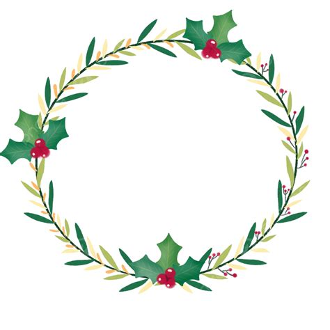 Holly Berry Christmas Wreath Clipart Holly Christmas Wreath Png