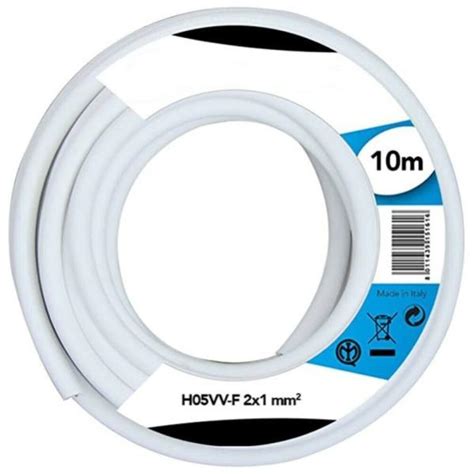 Trade Shop Cavo Elettrico Prolunga 10mt 2x1 Mm H05vv F Matassa Filo