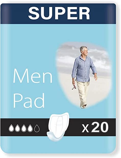 20 X Incontinence Pads Men With Adhesive Strip Provides Extra