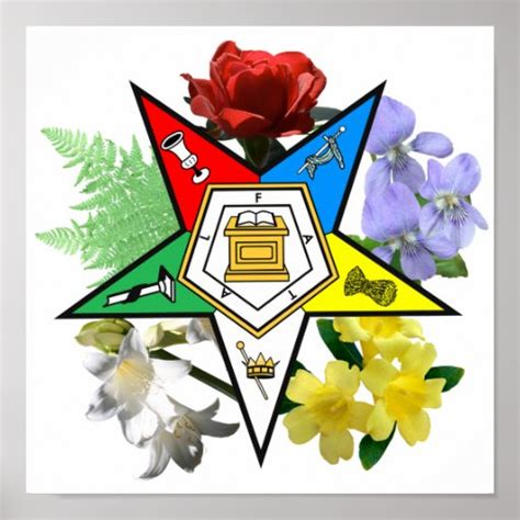 OES floral Emblem Poster | Zazzle