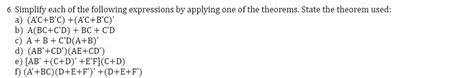 Solved Simplify each of the following expressions by | Chegg.com 