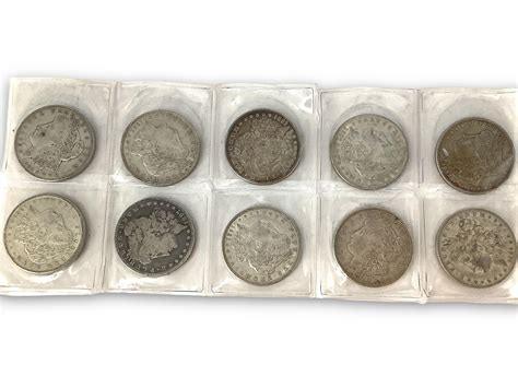 Lot - Ten Assorted U.S. Silver Dollar Coins