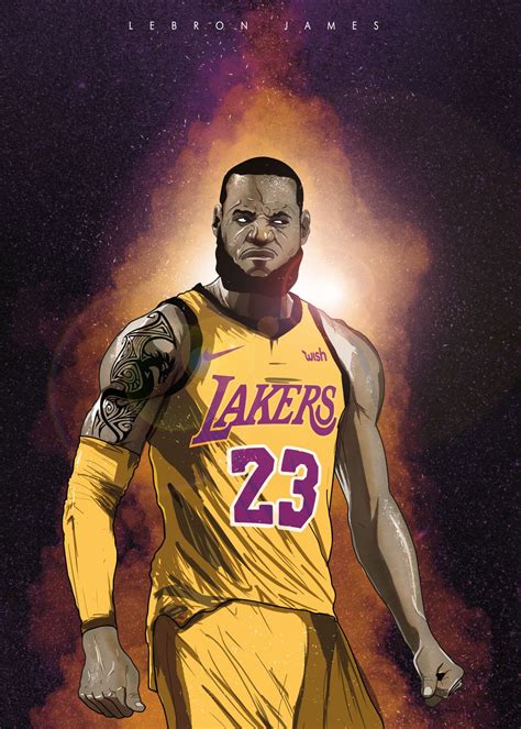 Lebron James Metal Poster Lebron James Lakers King Lebron James