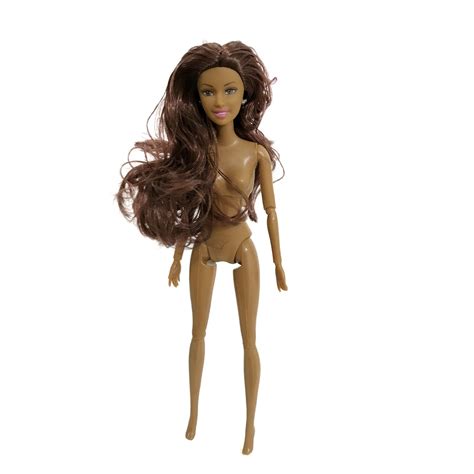 cm doll Toy Boneca nude Articular Móvel Preta Africana Da Pele Shopee Brasil