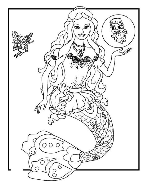 Online Coloring Pages Mermaid Coloring Barbie Mermaid Barbie