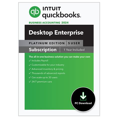 Best Buy QuickBooks Desktop Enterprise Platinum 2024 Windows Digital