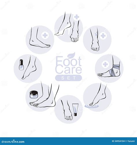 Foot Care Set stock vector. Illustration of element, salon - 34954104