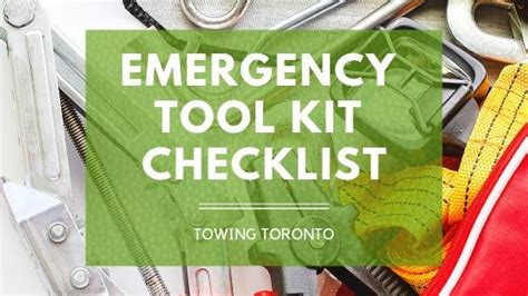 Vehicle Emergency Kit Checklist - Towing Toronto