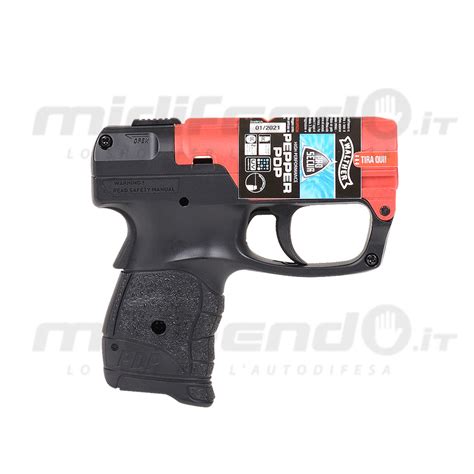 Walther Pdp Di Umarex Pistola Al Peperoncino Nera Rossa Midifendo